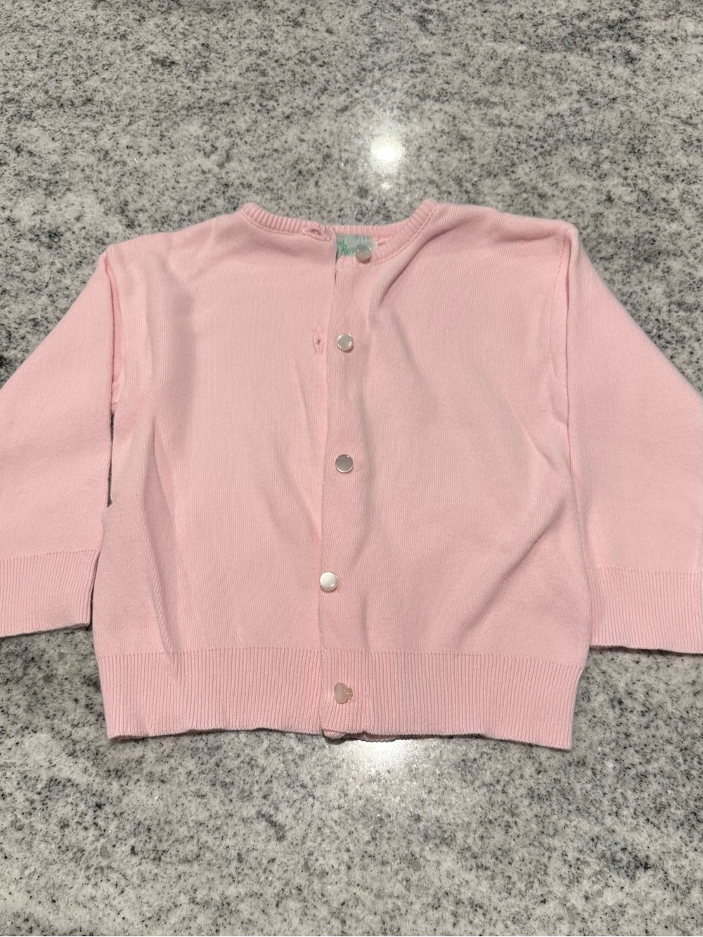 Julius Berger Pink Girls' Button-Back Cardigan - 18M
